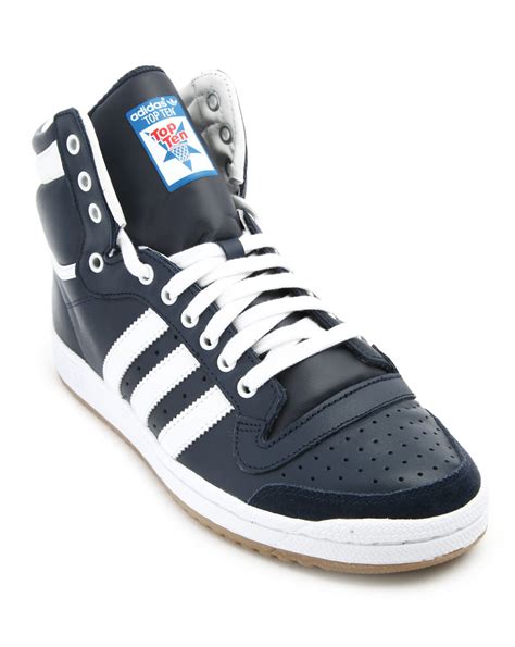 blue adidas top ten|blue adidas high top sneakers.